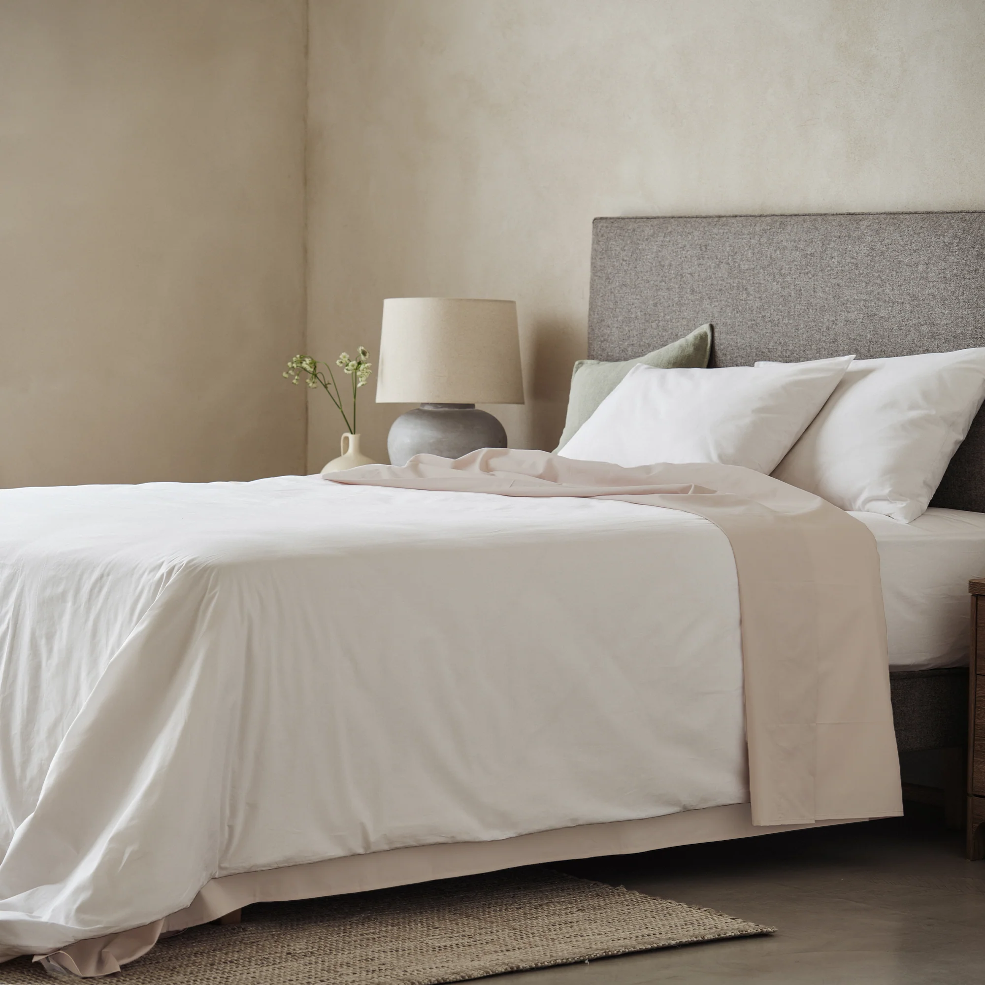 Arinta Organic Cotton Flat Sheet - Almond - Image 3