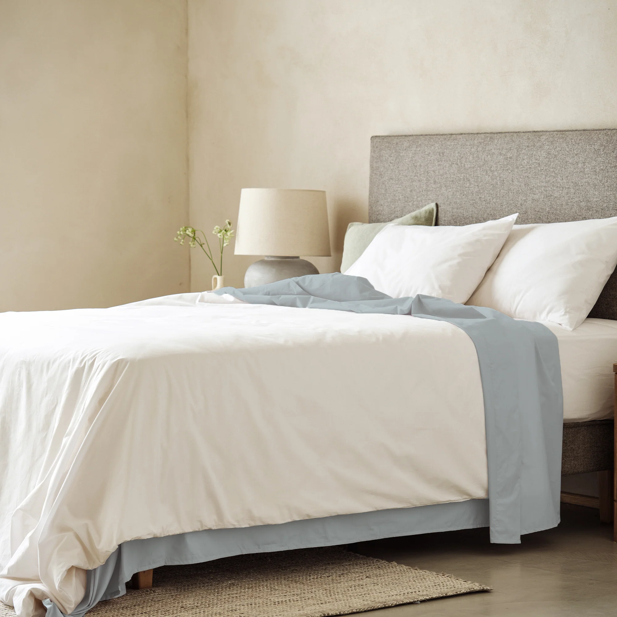 Arinta Organic Cotton Flat Sheet - Earl Grey - Image 3