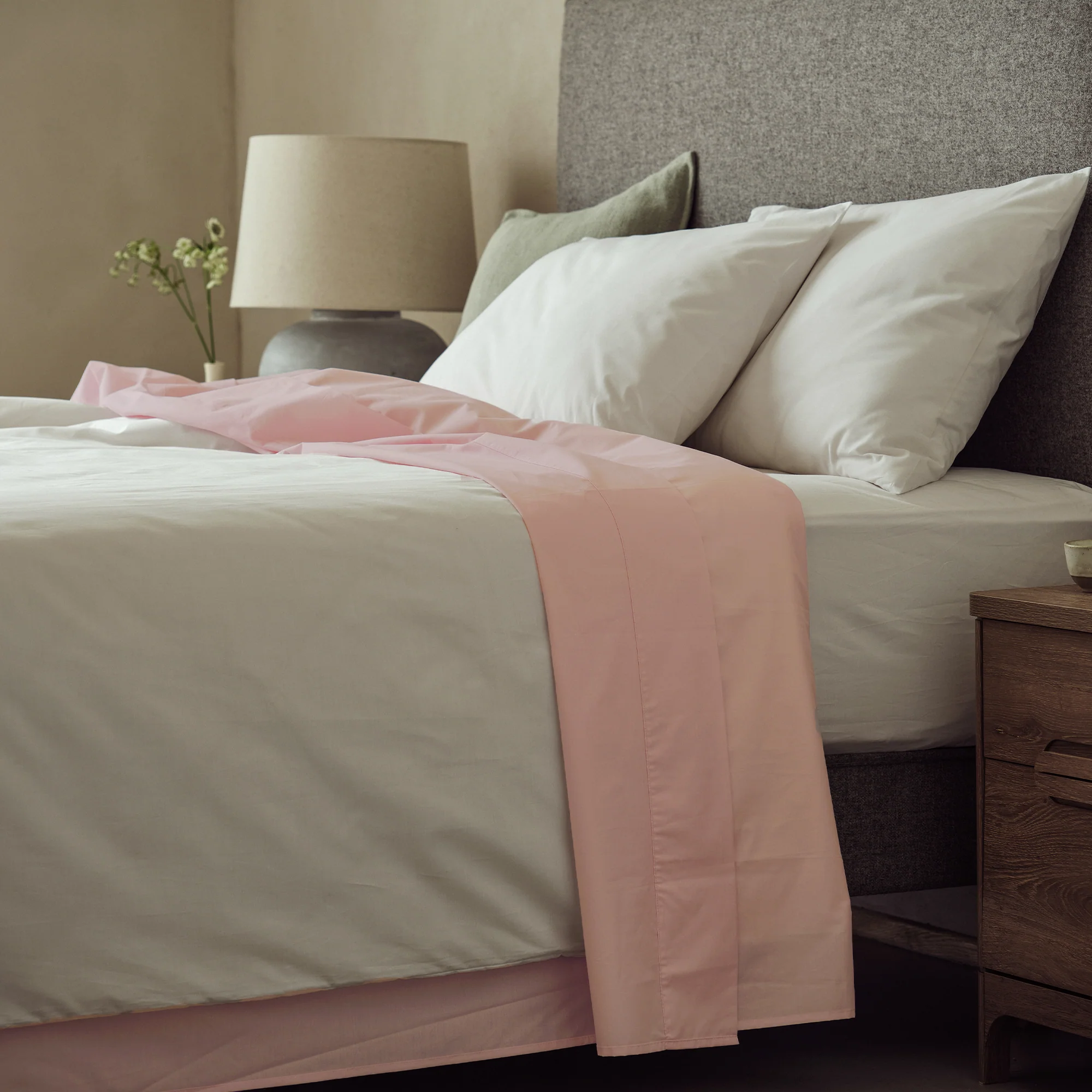 Arinta Organic Cotton Flat Sheet - Marshmallow - Image 2