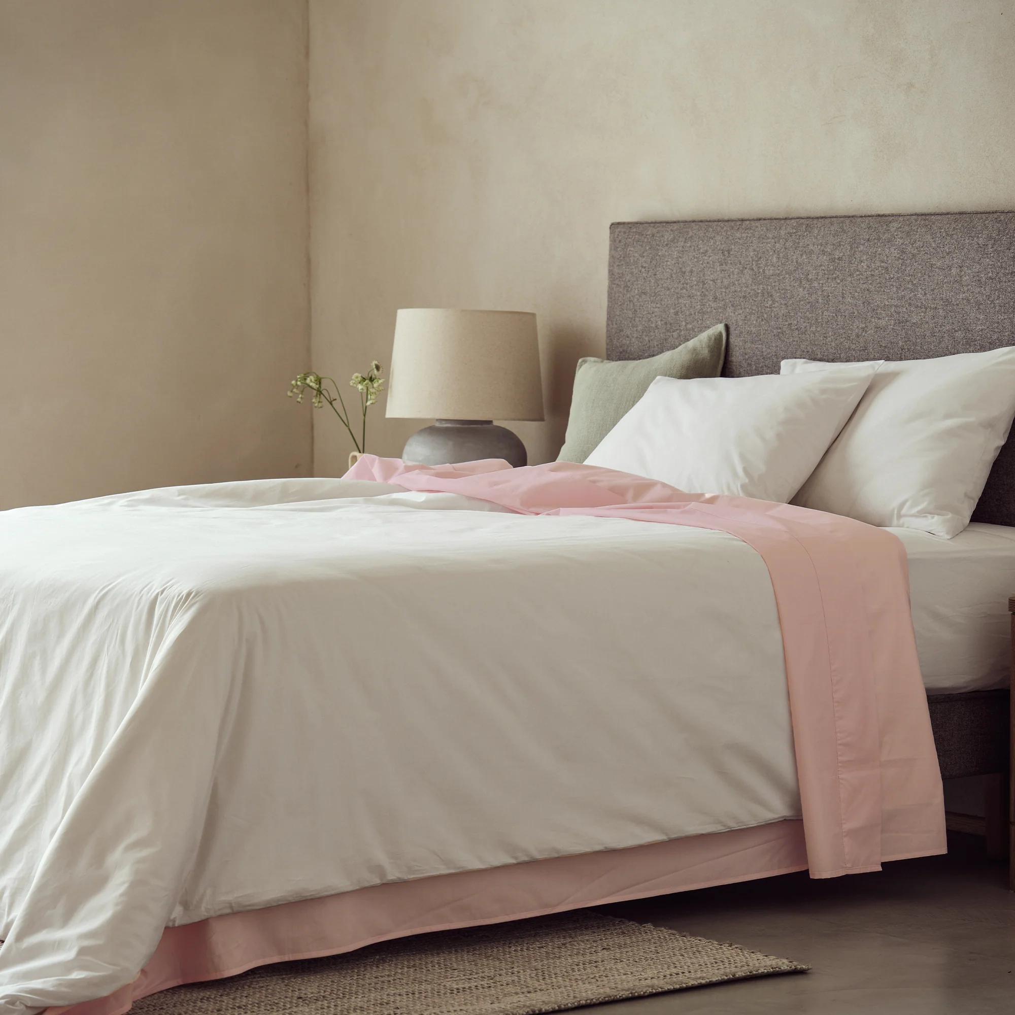 Arinta Organic Cotton Flat Sheet - Marshmallow - Image 3