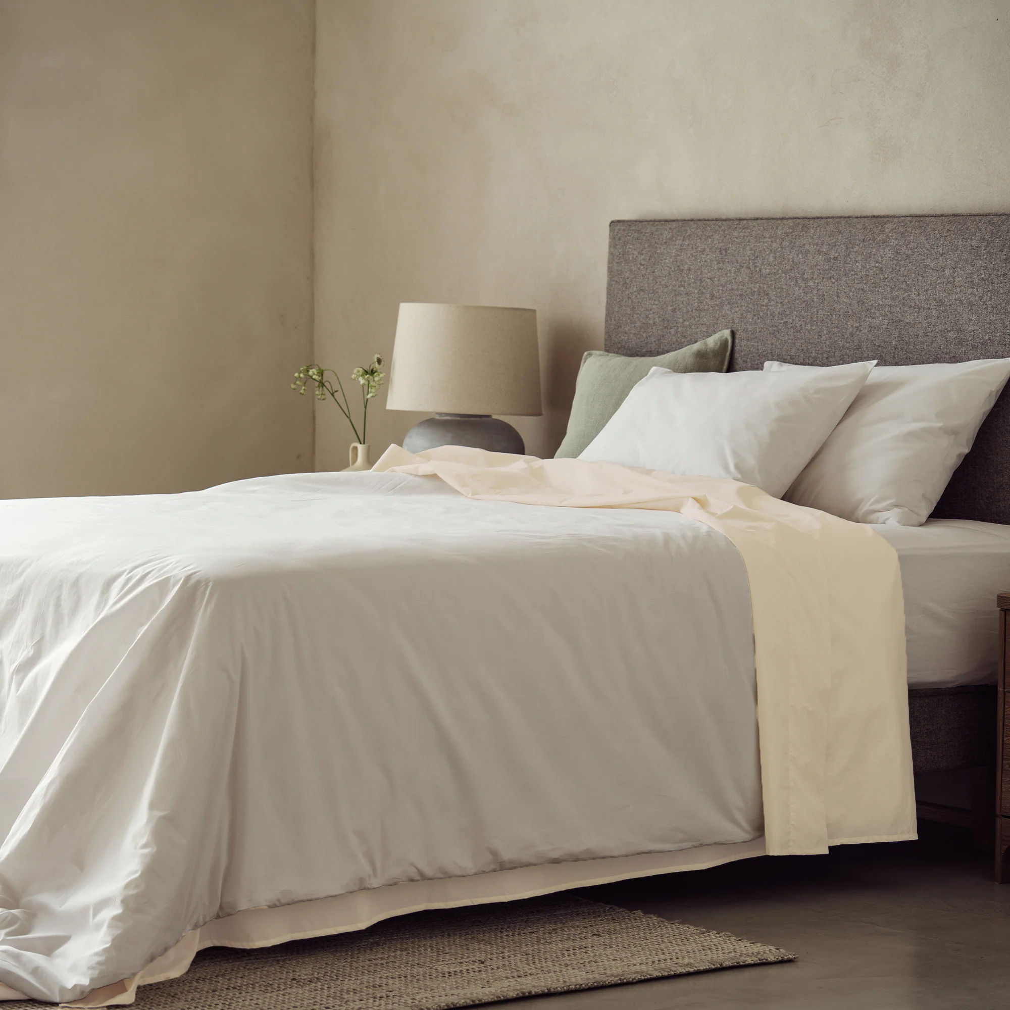 Arinta Organic Cotton Flat Sheet - Vanilla - Image 3