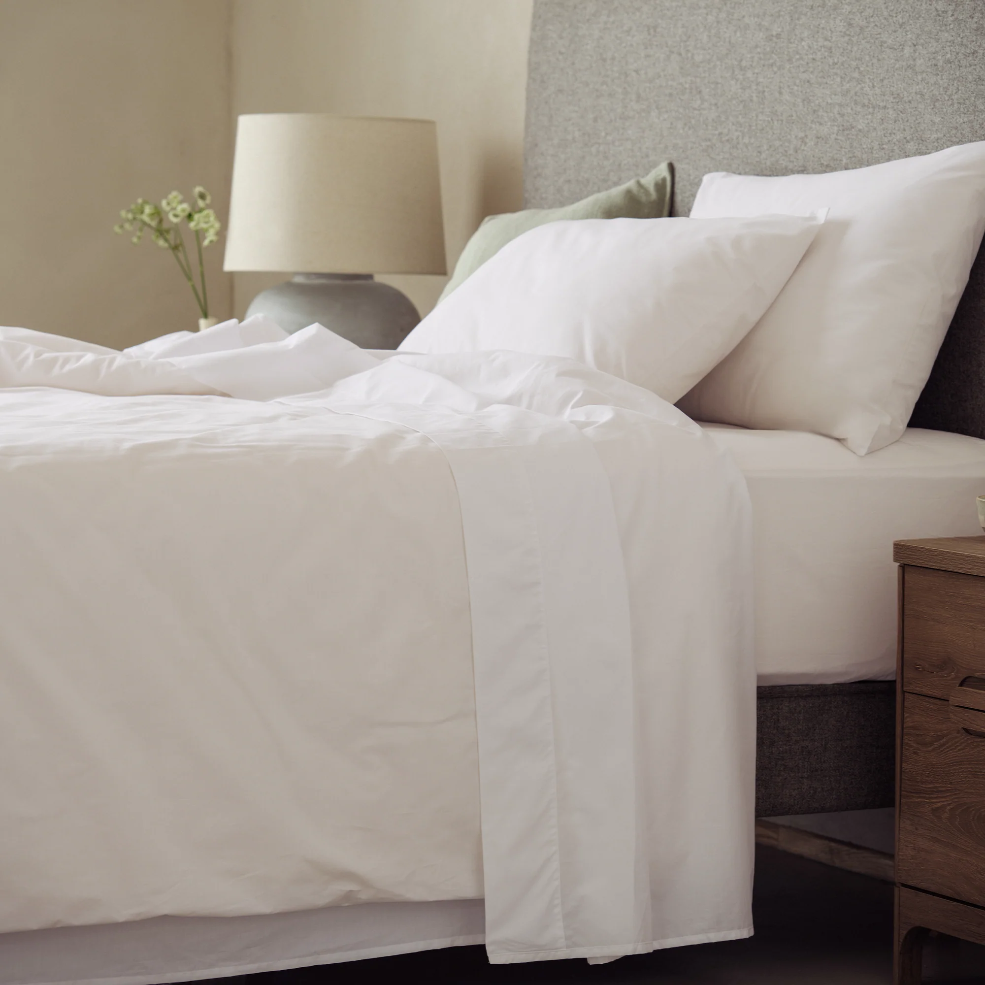 Arinta Organic Cotton Flat Sheet - White - Image 2