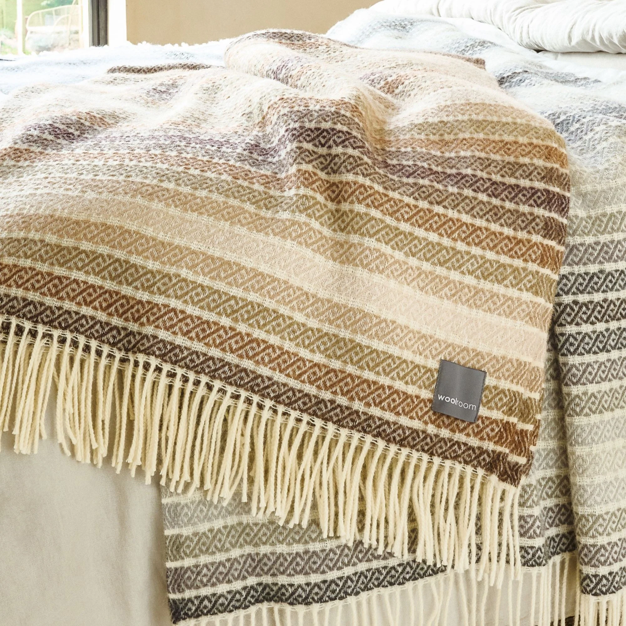 Athena Wool Throw - Clay - Image 3