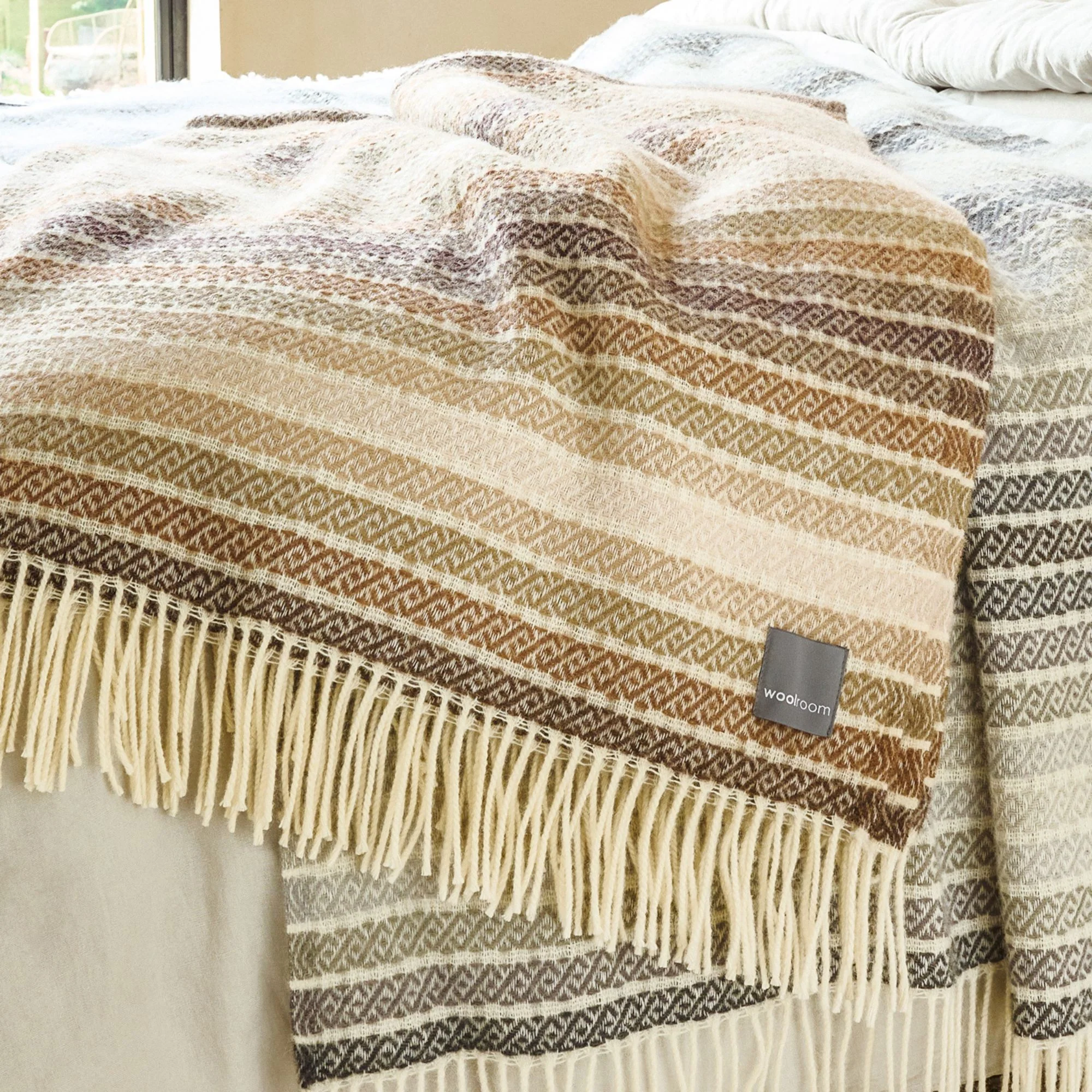 Athena Wool Throw - Clay - Image 3