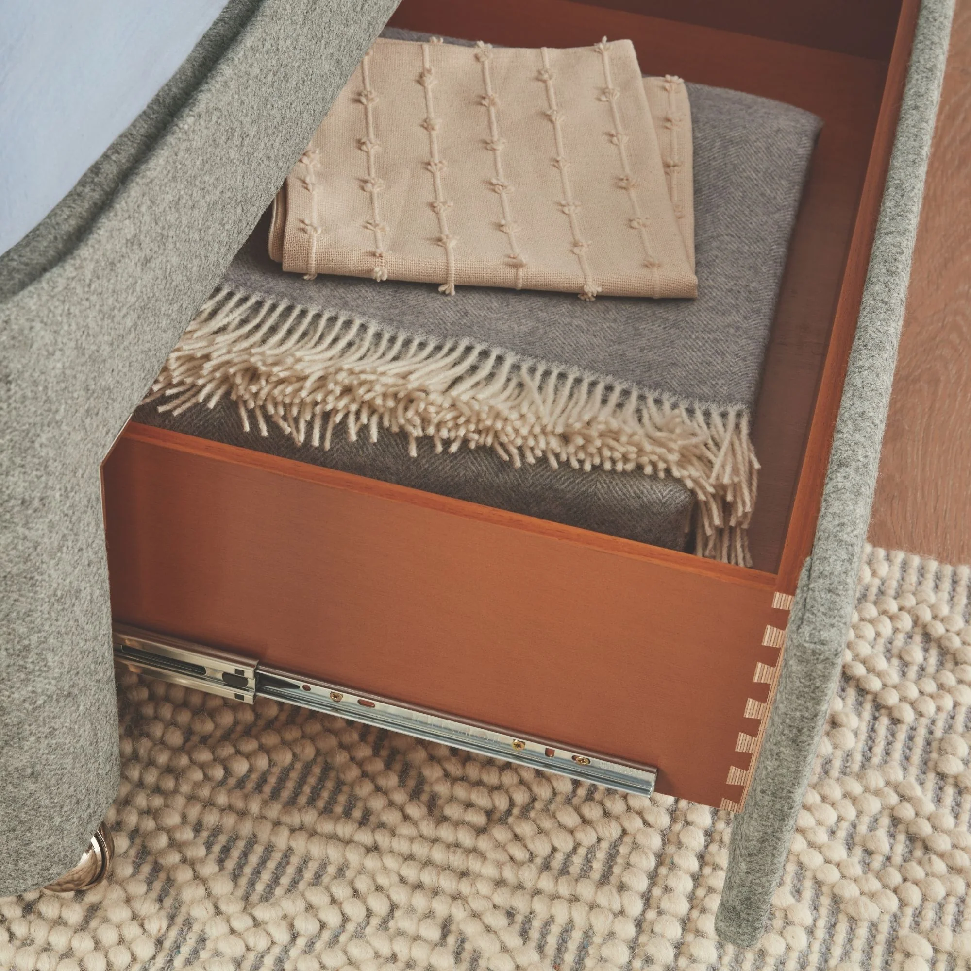 Chartwell Upholstered Divan - Dark Grey - Image 5