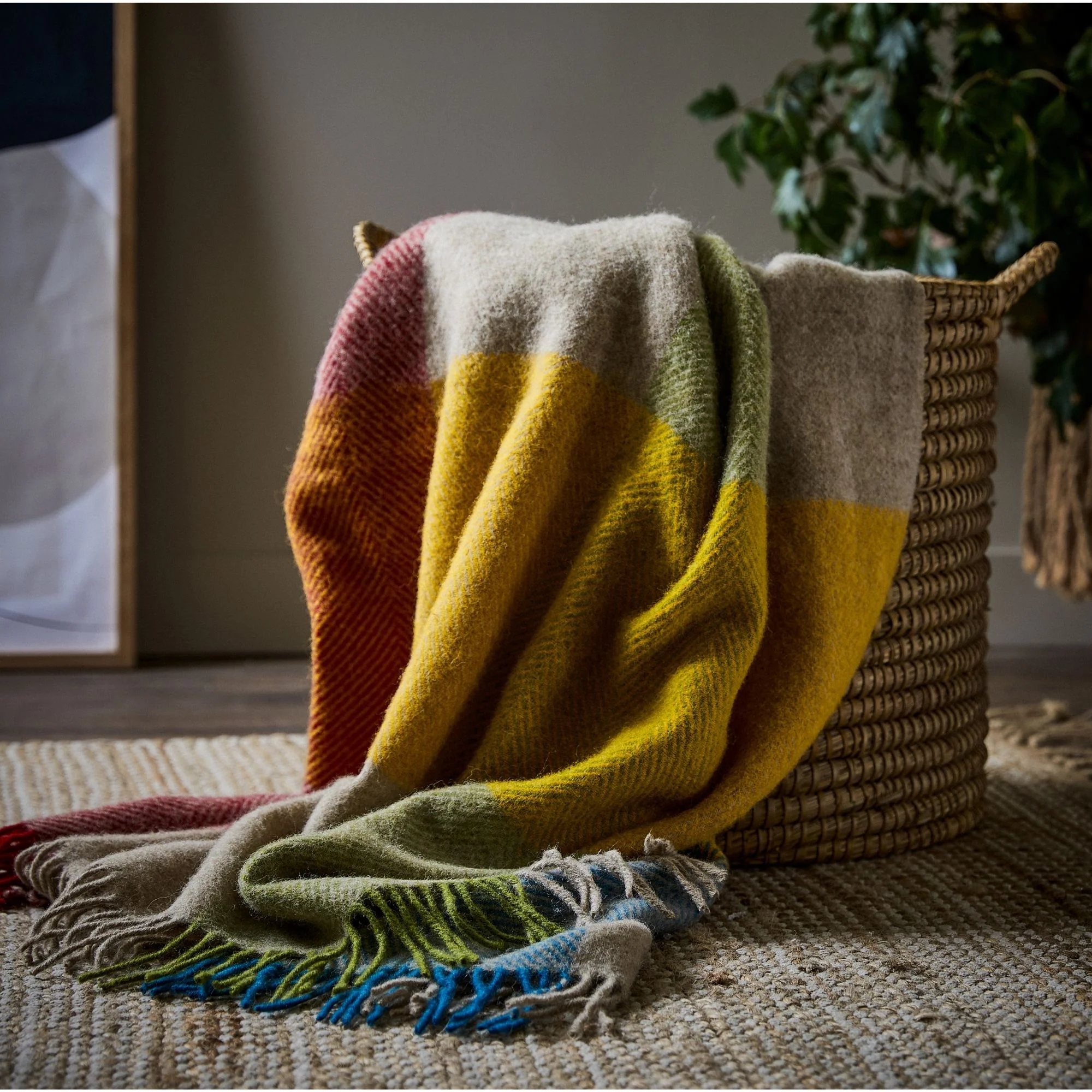 Harland Shetland Wool Throw - Multi - Image 3