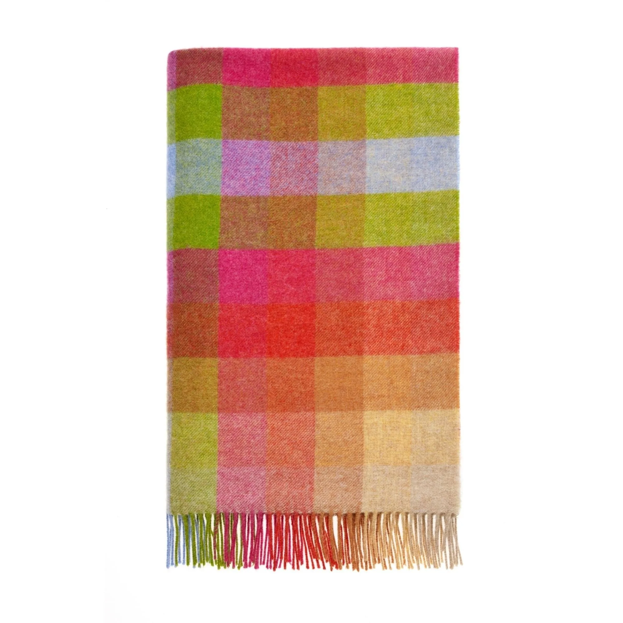 Harlequin Shetland Wool Throw - Sunshine - Image 3