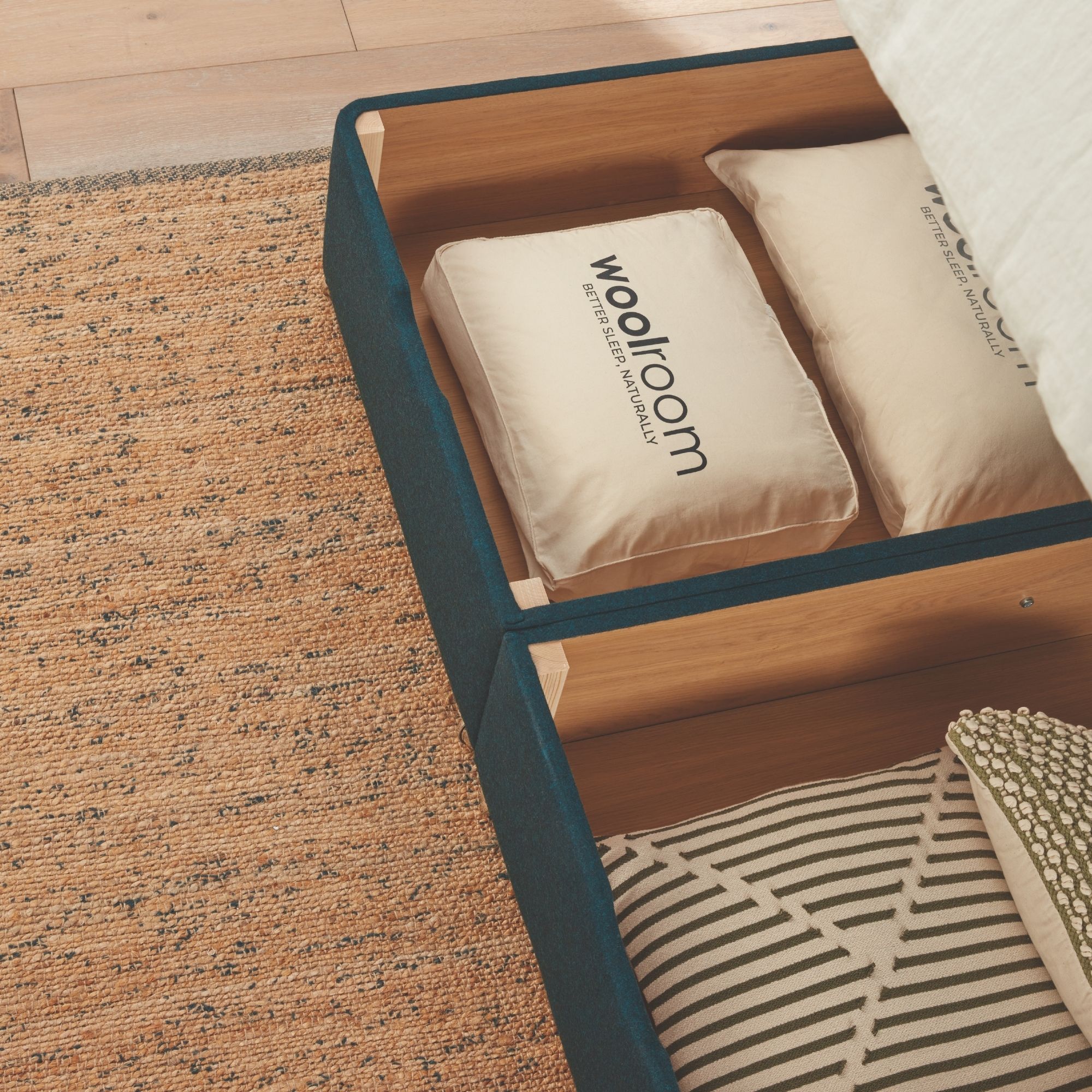 Kingston Upholstered Ottoman Divan - Light Grey - Image 4