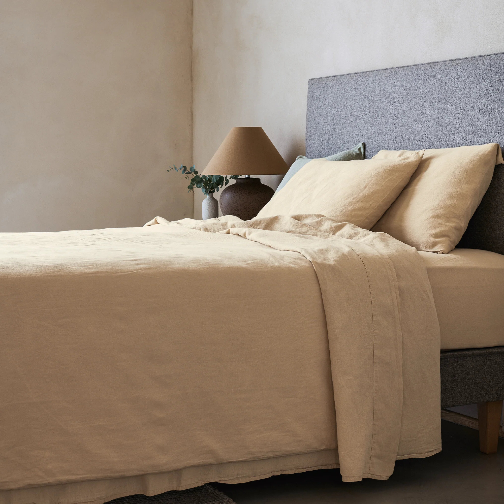 Mariana Linen Blend Flat Sheet - Sand - Image 2