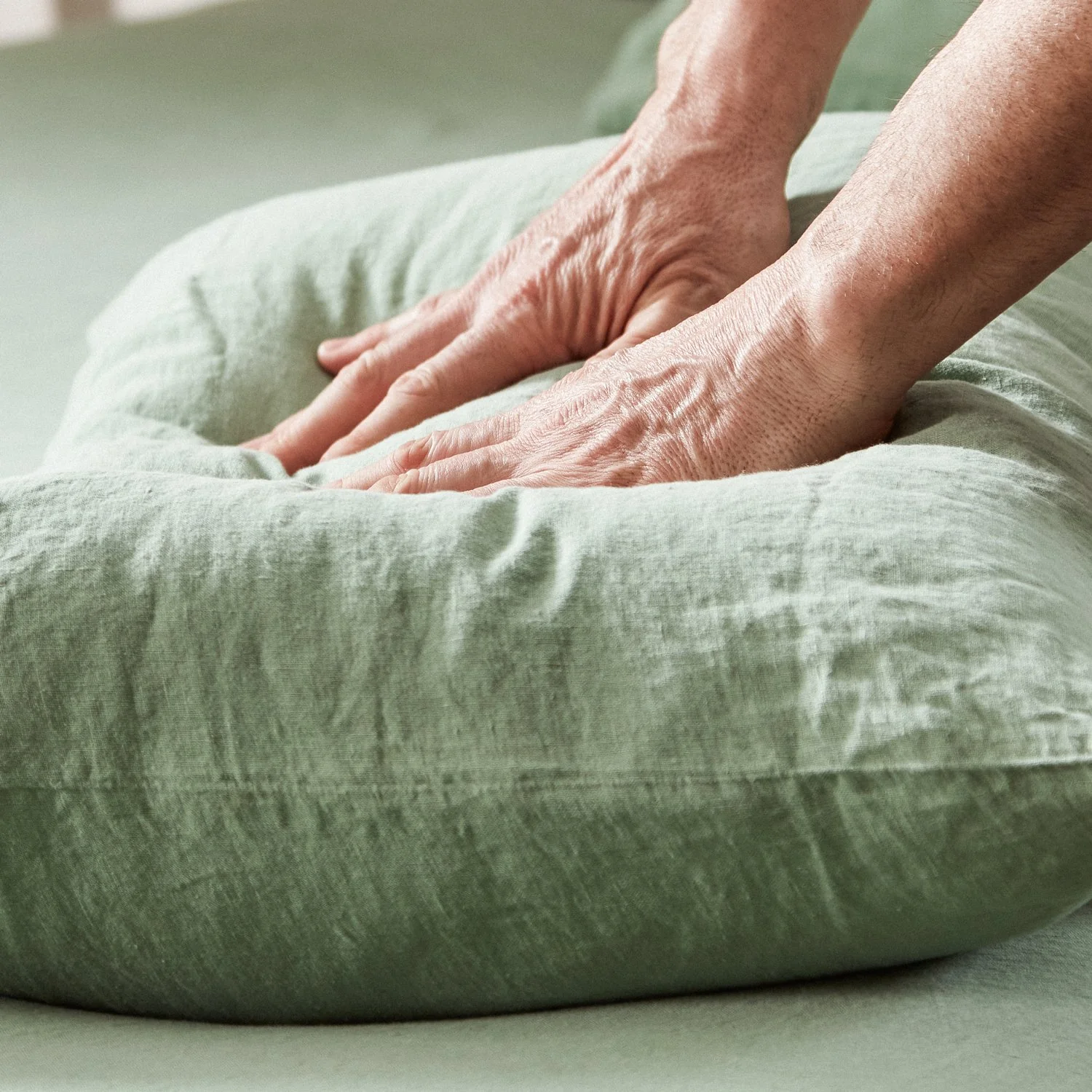 Mariana Linen Blend Pillowcase - Sage - Image 3
