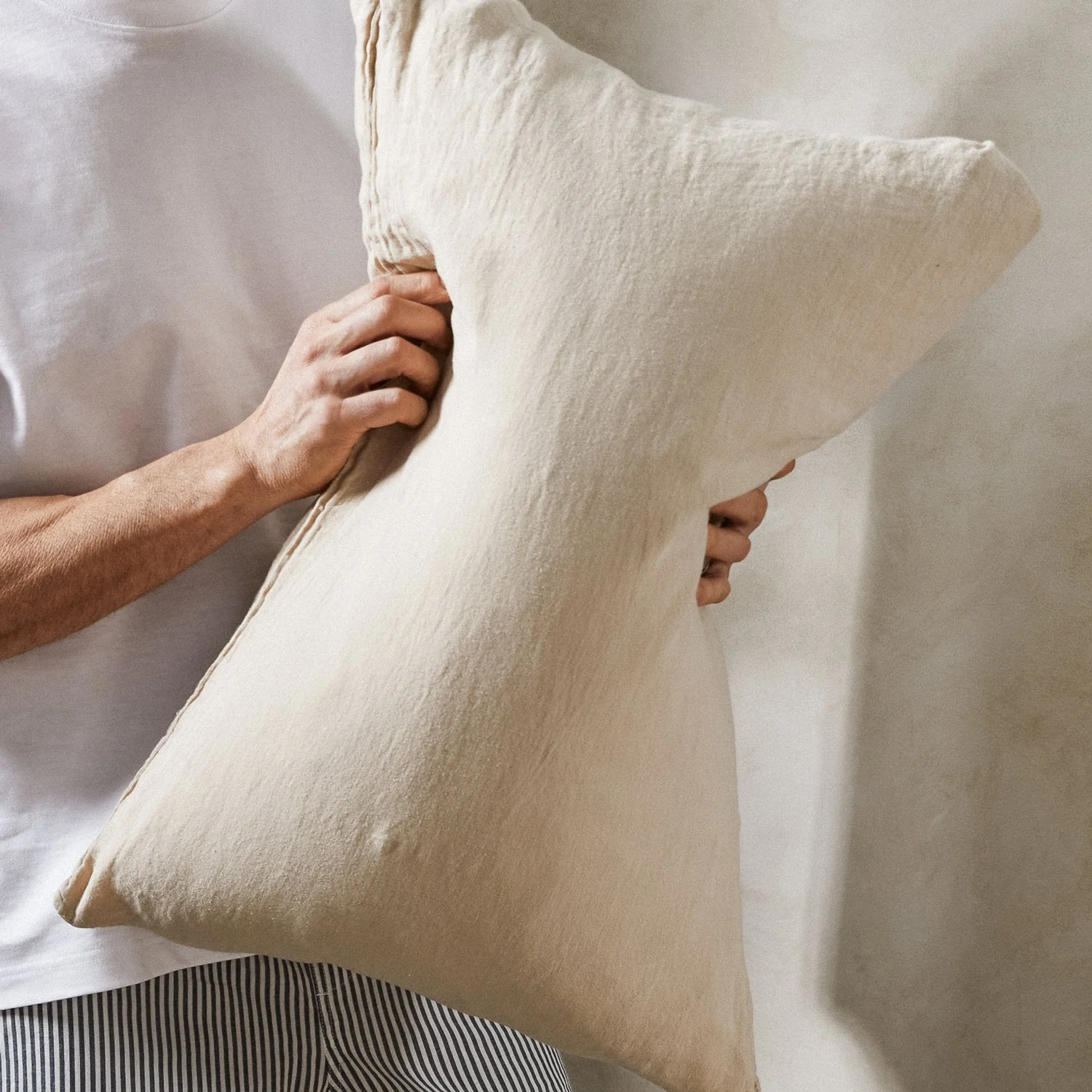 Mariana Linen Blend Pillowcase - Sand - Image 2