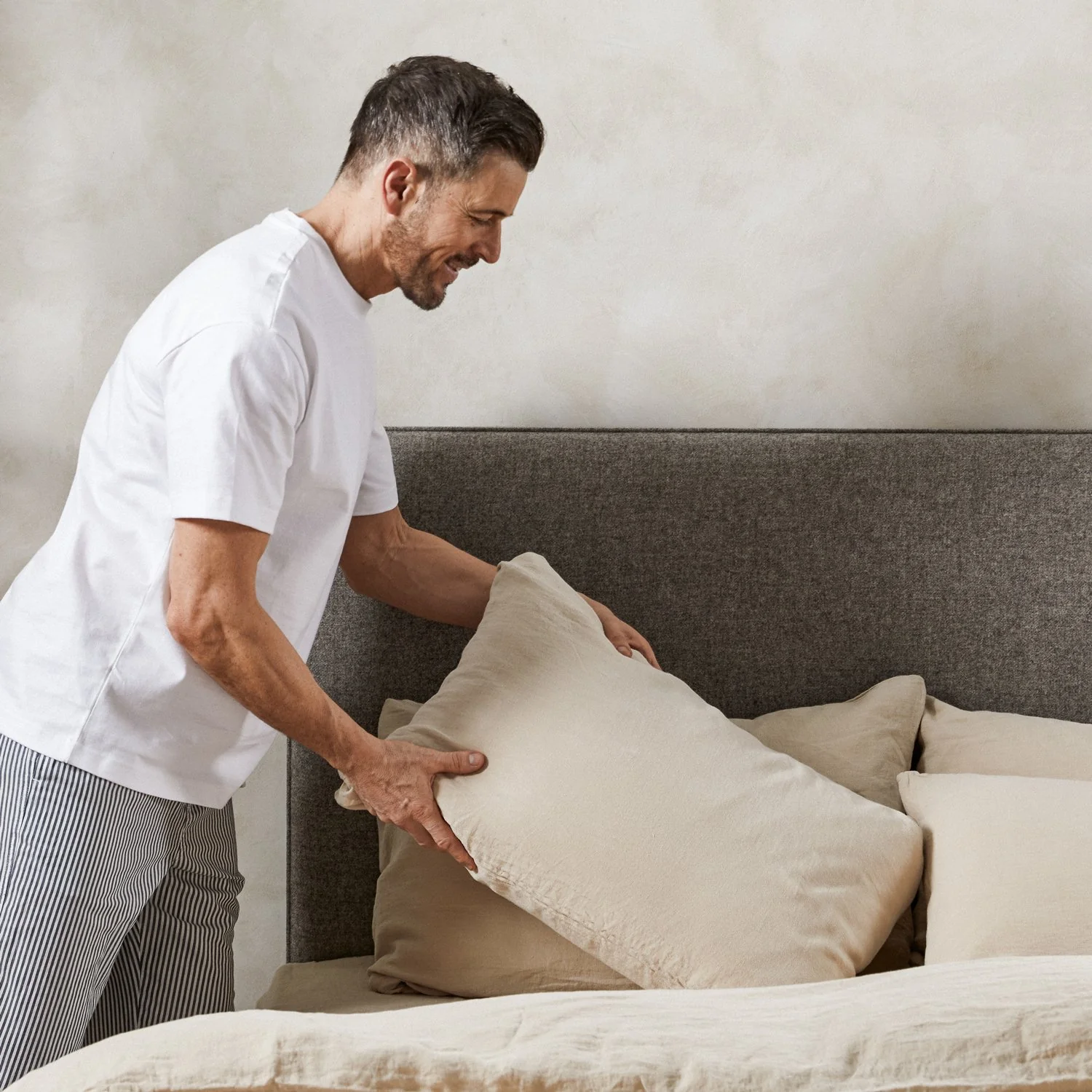 Mariana Linen Blend Pillowcase - Sand - Image 3