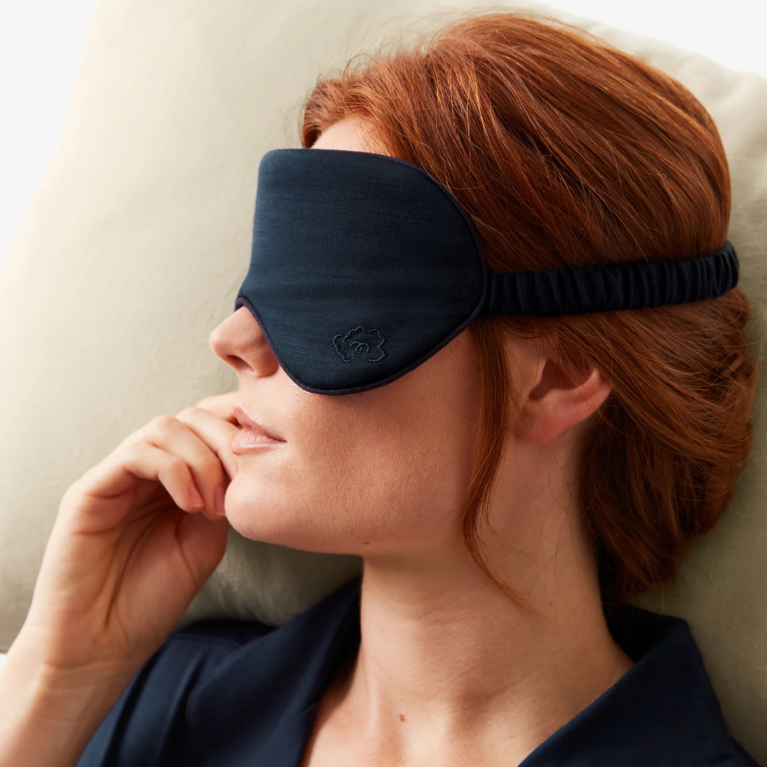 Merino Eye Mask - Midnight Blue - Image 3