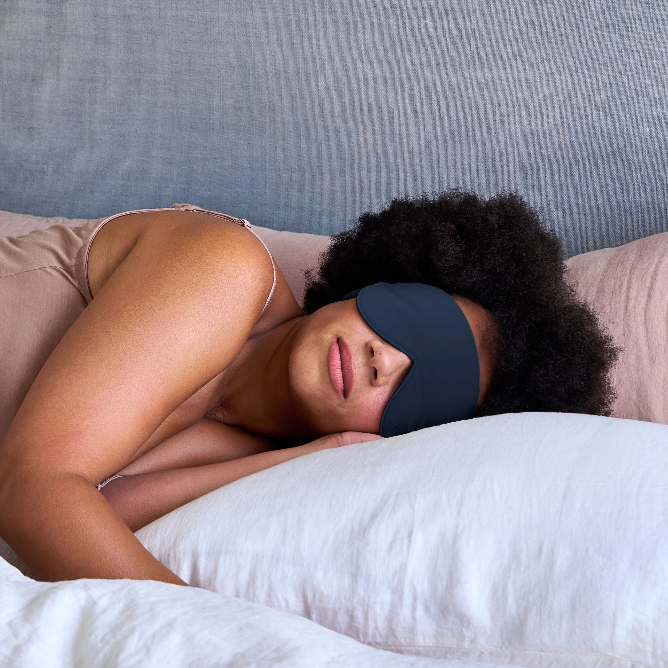 Merino Eye Mask - Navy - Image 3