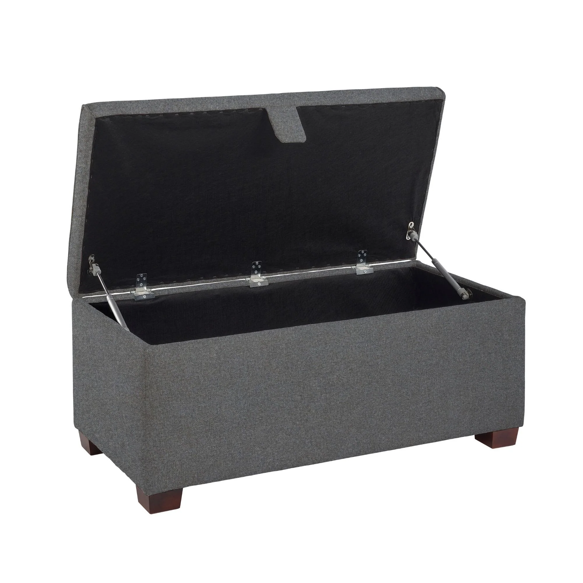 Ottoman Storage Box - Dark Grey - Image 3
