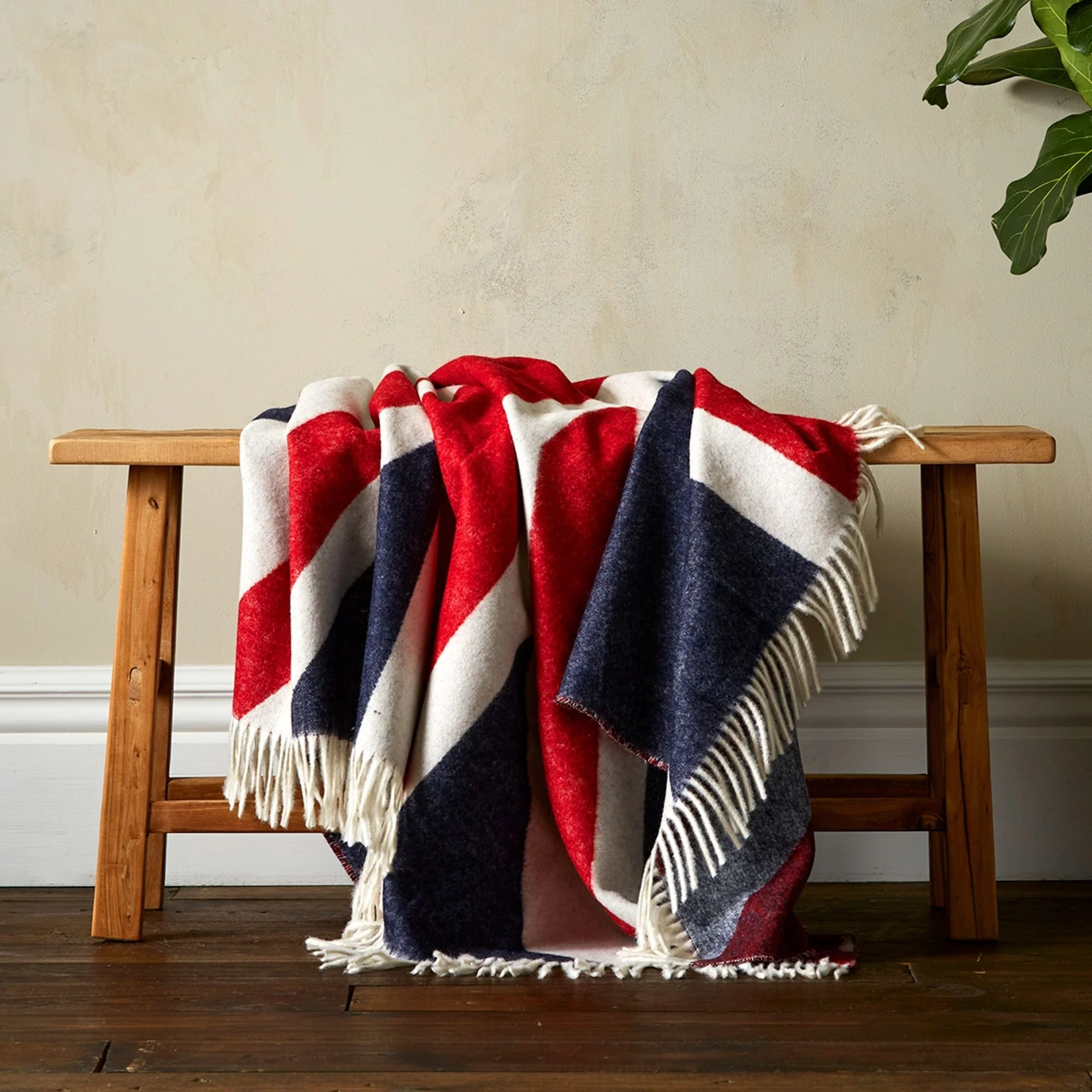 Union Jack Merino Throw - Red, White & Blue