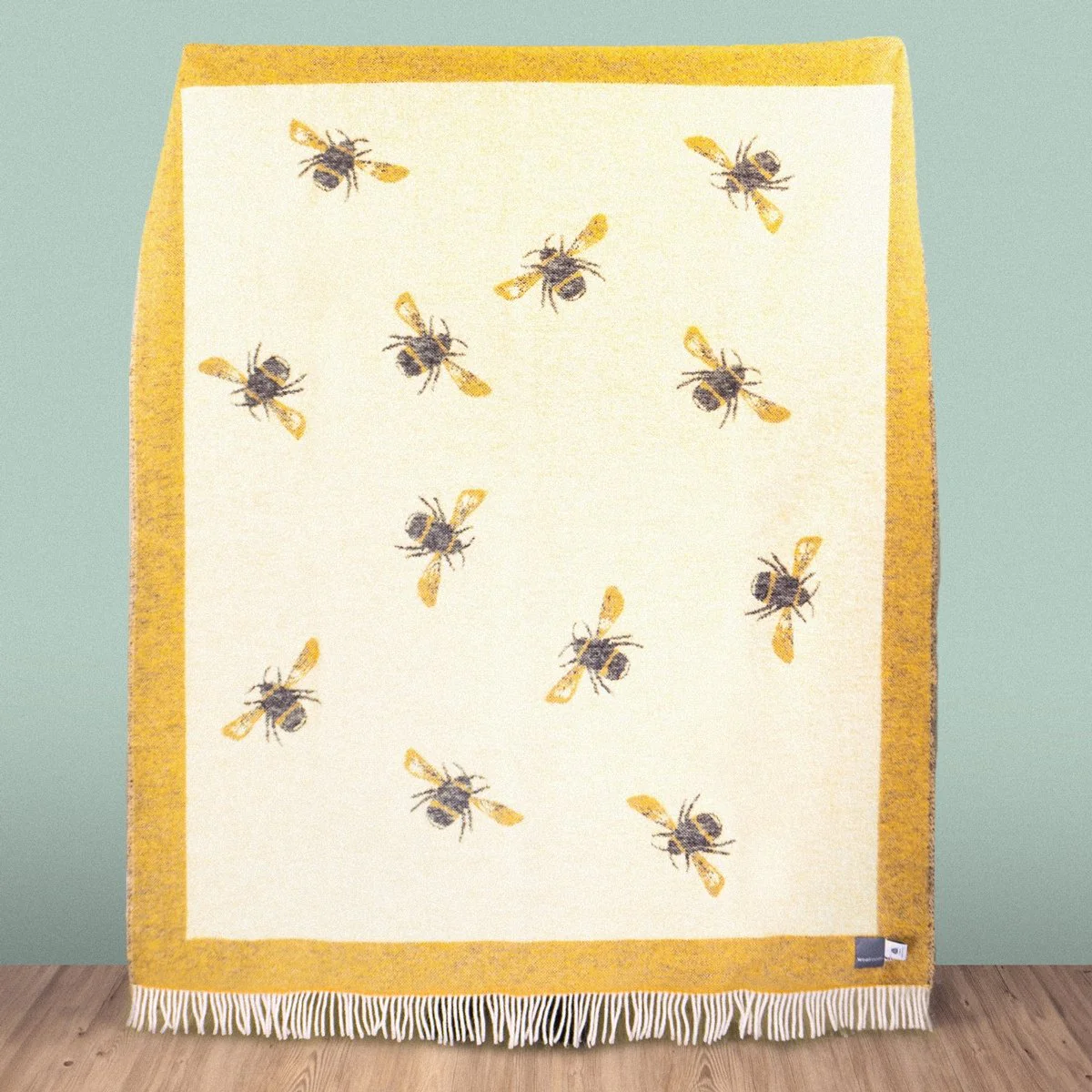 Wild and Wool Bee Wool Throw - Yellow and Black - Image 5