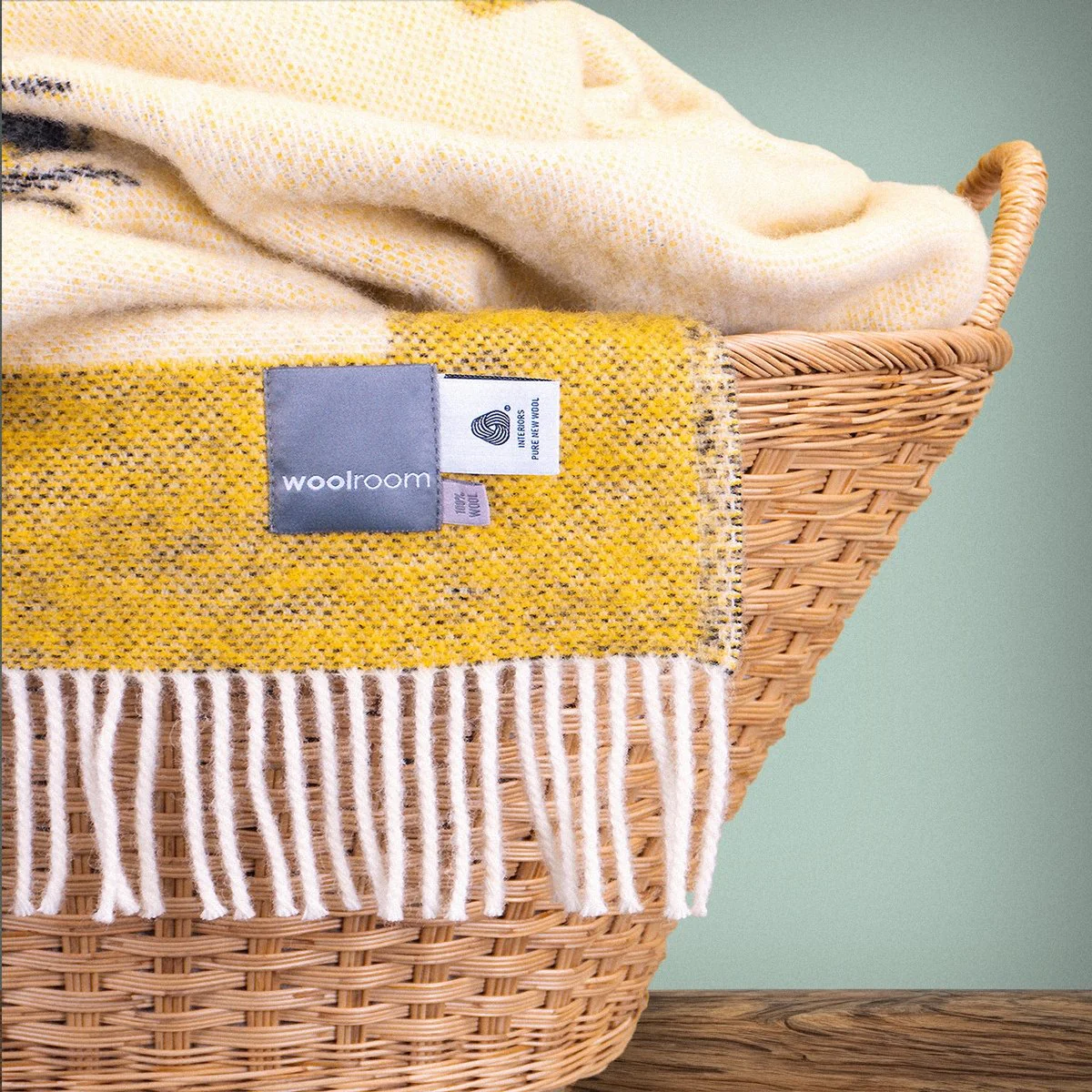 Wild and Wool Bee Wool Throw - Yellow and Black - Image 6