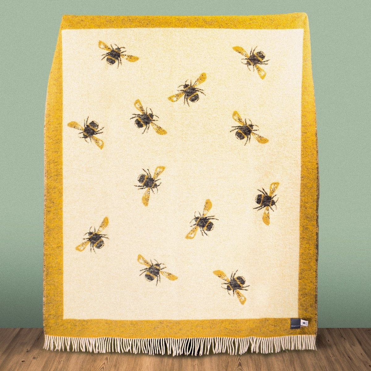 Wild and Wool Bee Wool Throw - Yellow and Black - Image 5