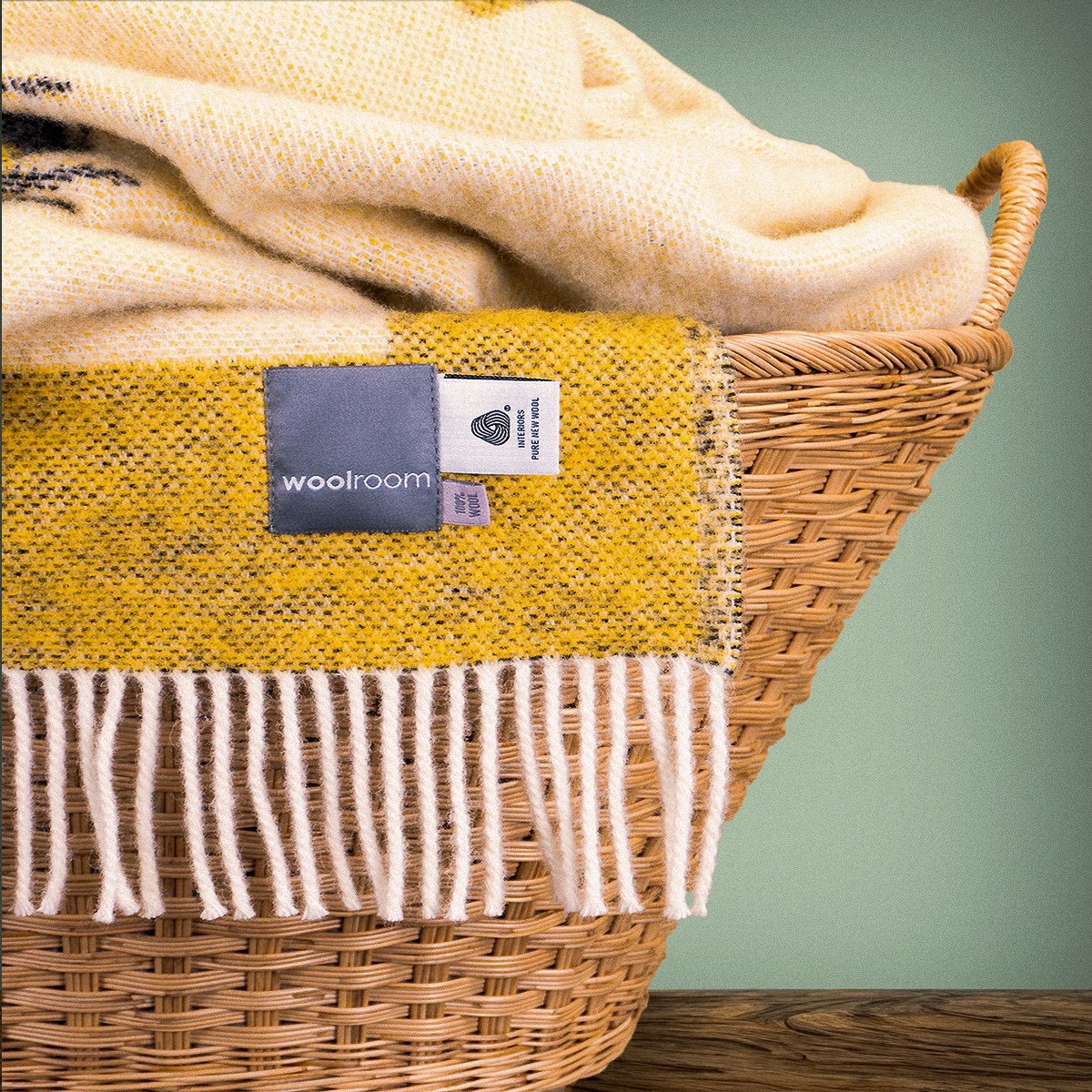 Wild and Wool Bee Wool Throw - Yellow and Black - Image 6