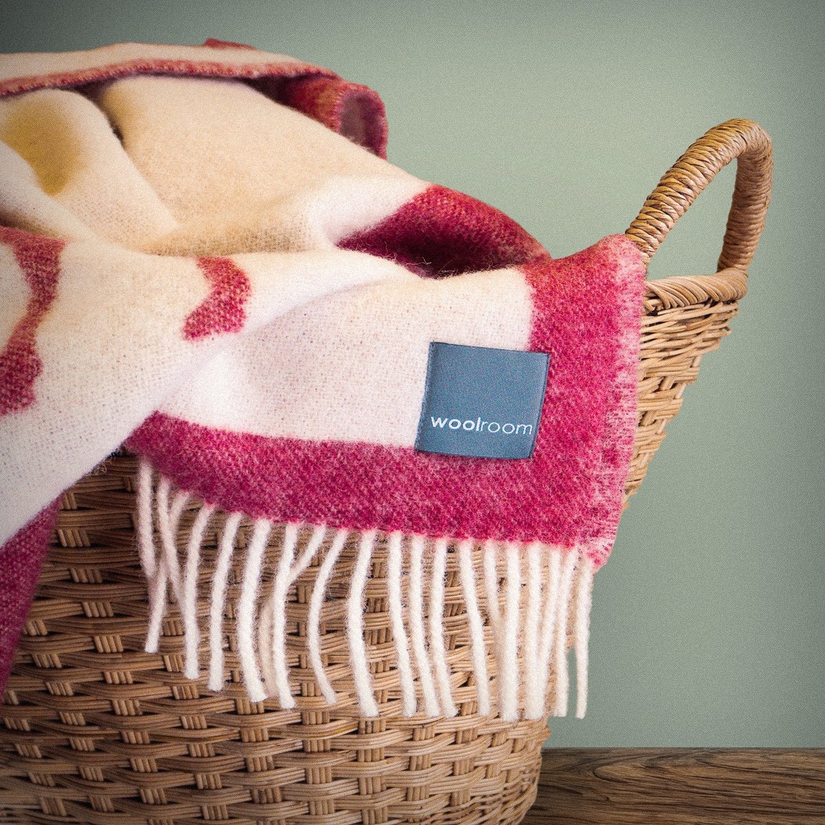 Wild and Wool Deer Wool Throw - Berry - Image 6