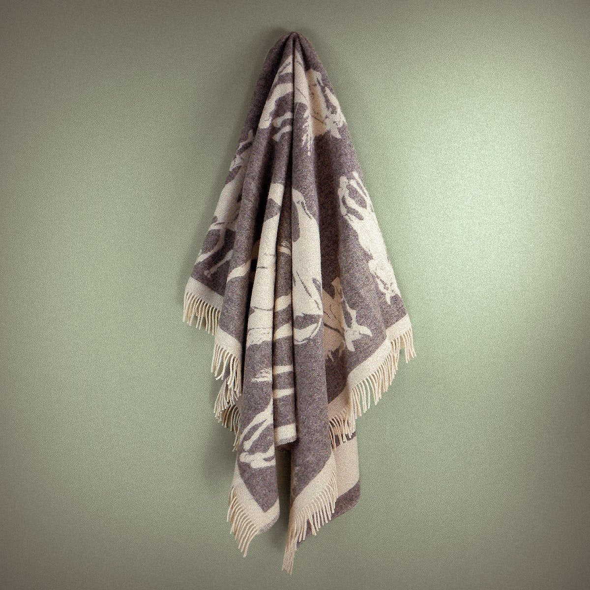 Wild and Wool Horse Wool Throw - Stone - Image 3