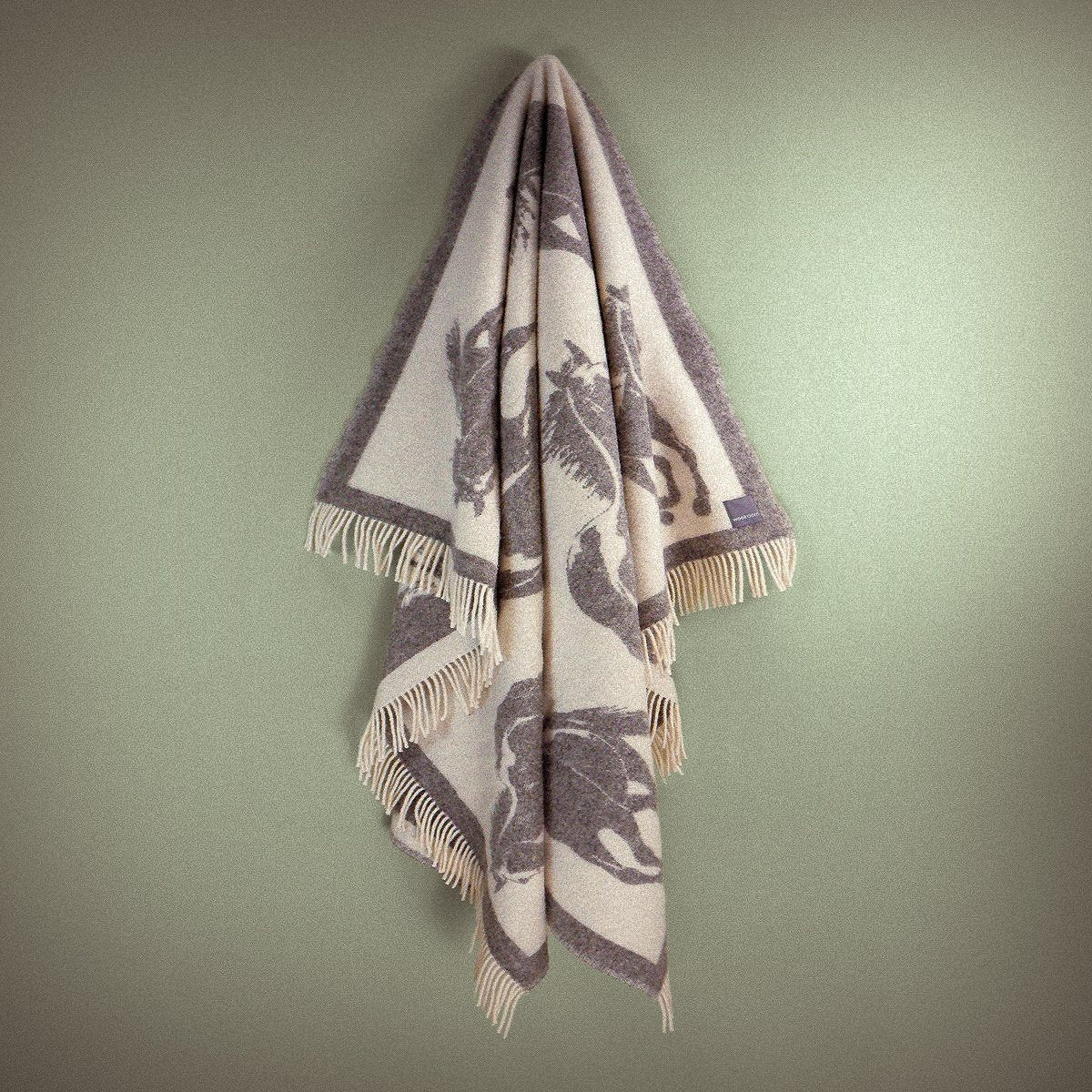Wild and Wool Horse Wool Throw - Stone - Image 4