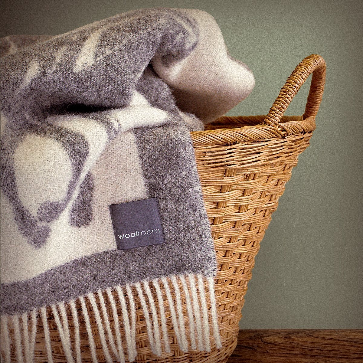 Wild and Wool Horse Wool Throw - Stone - Image 8