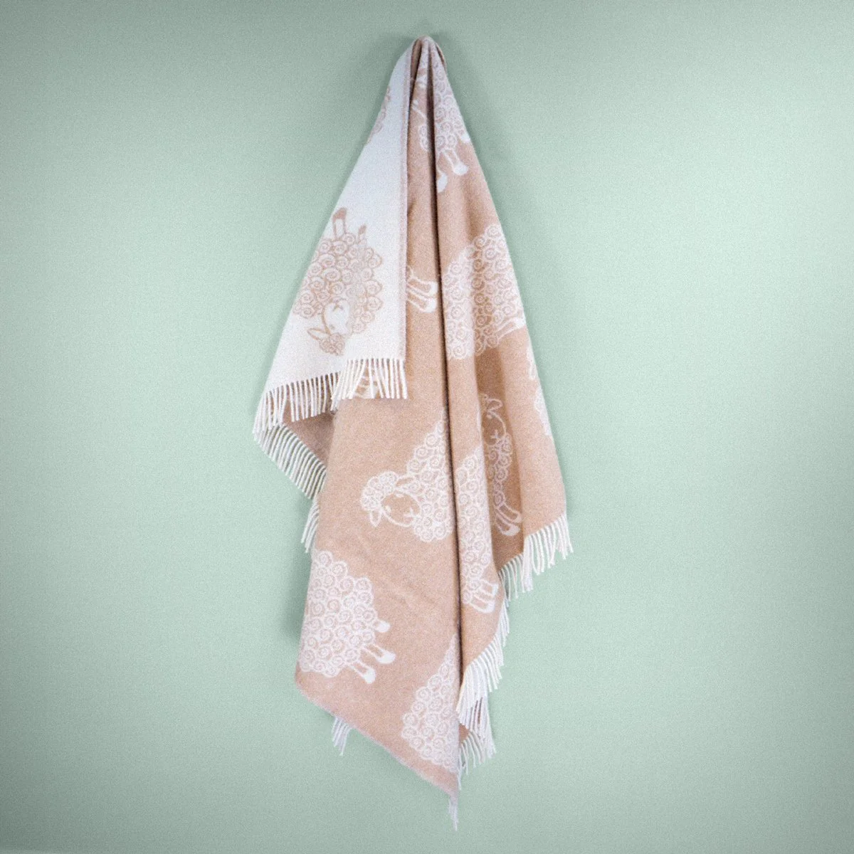Wild and Wool Lamb Wool Throw - Latte - Image 3