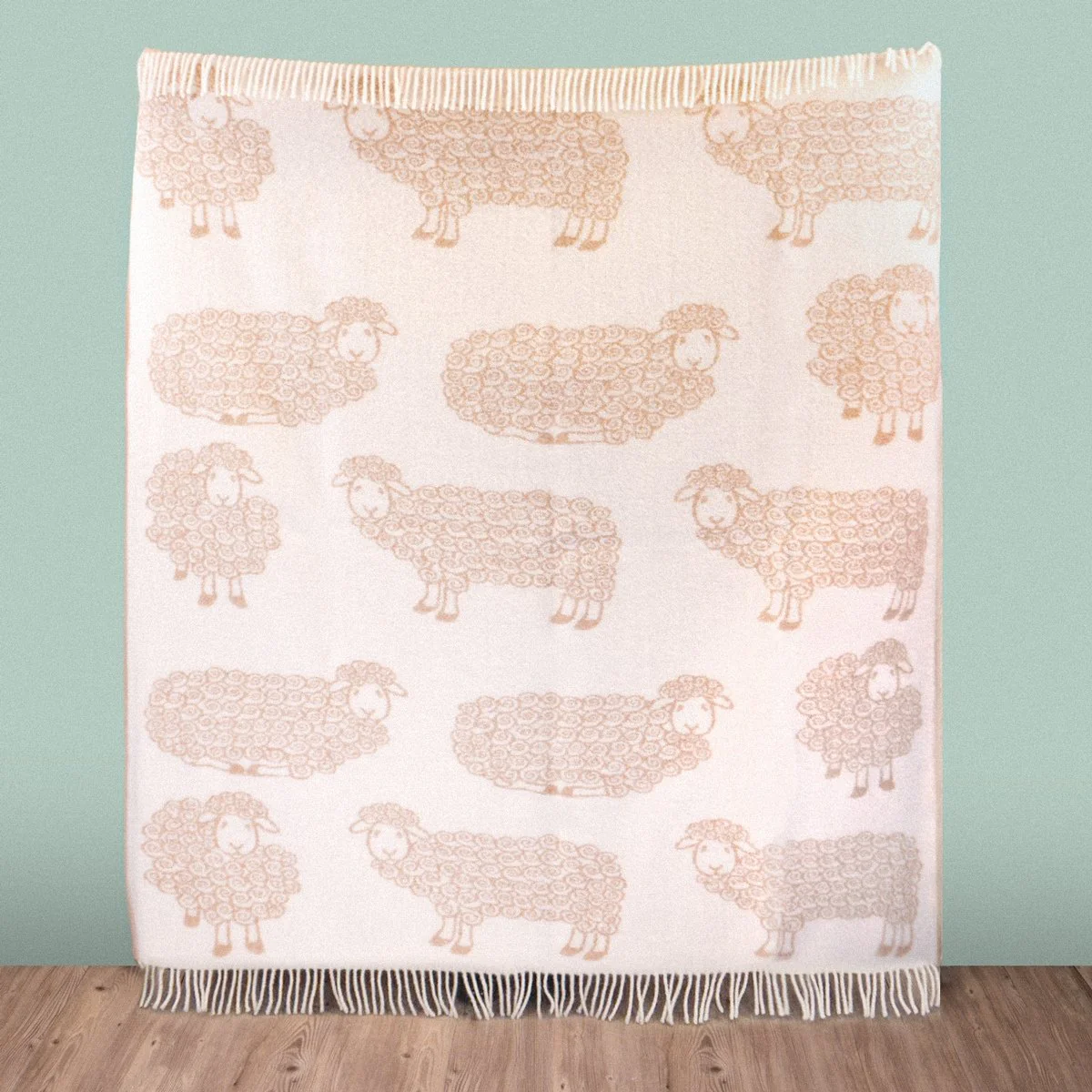 Wild and Wool Lamb Wool Throw - Latte - Image 5