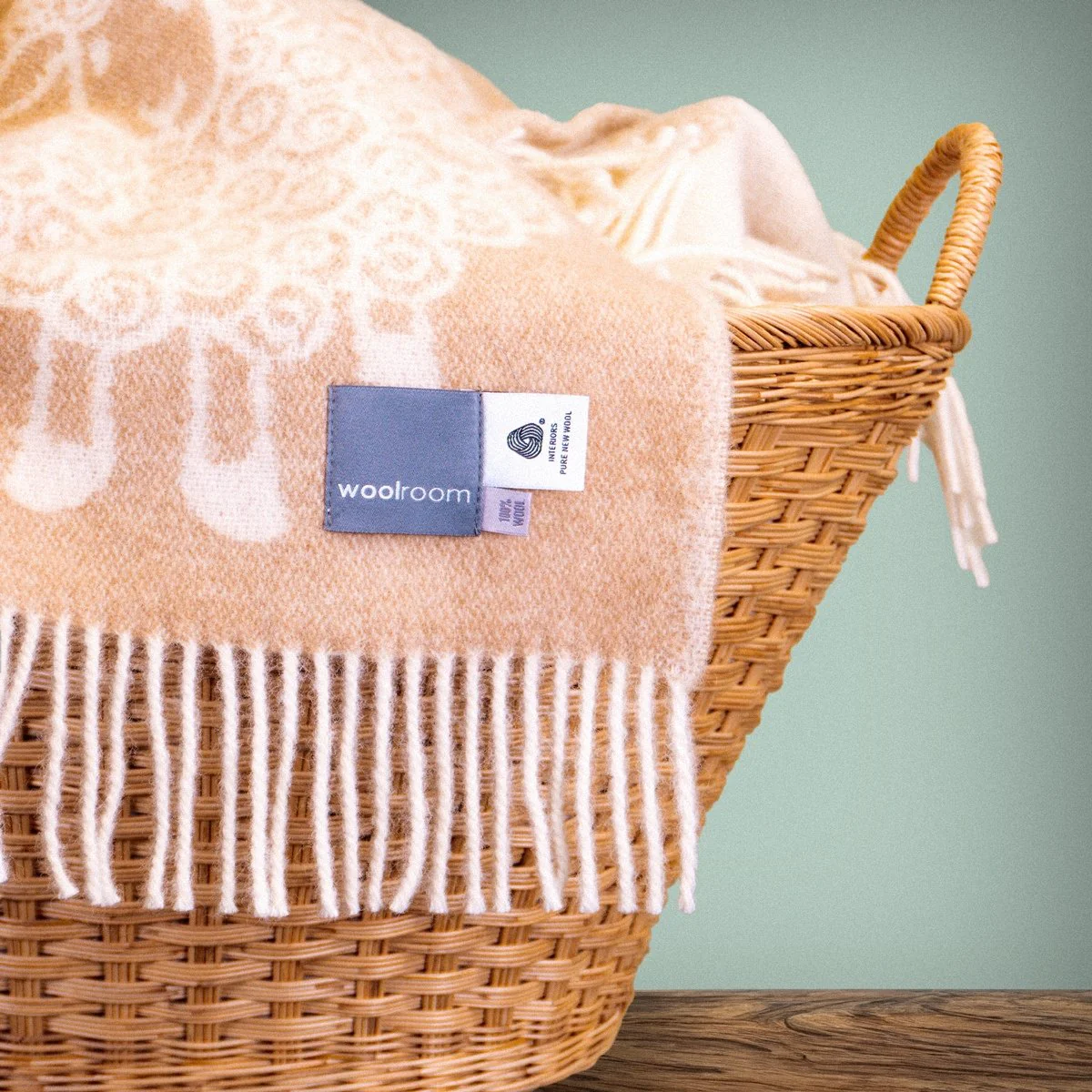 Wild and Wool Lamb Wool Throw - Latte - Image 6