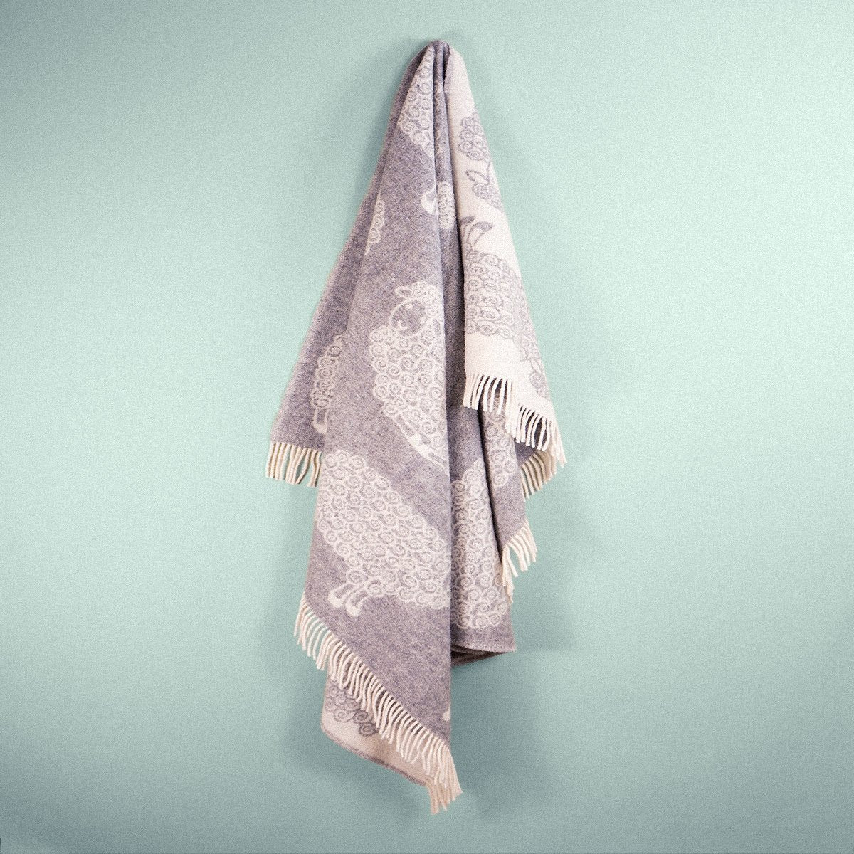 Wild and Wool Lamb Wool Throw - Stone - Image 3