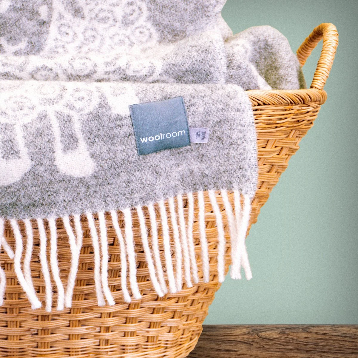 Wild and Wool Lamb Wool Throw - Stone - Image 6