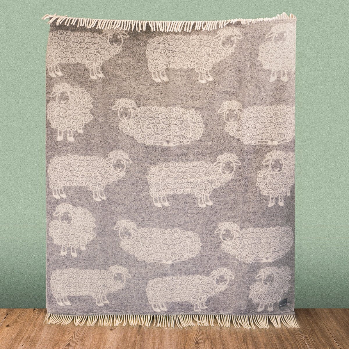 Wild and Wool Lamb Wool Throw - Stone - Image 2