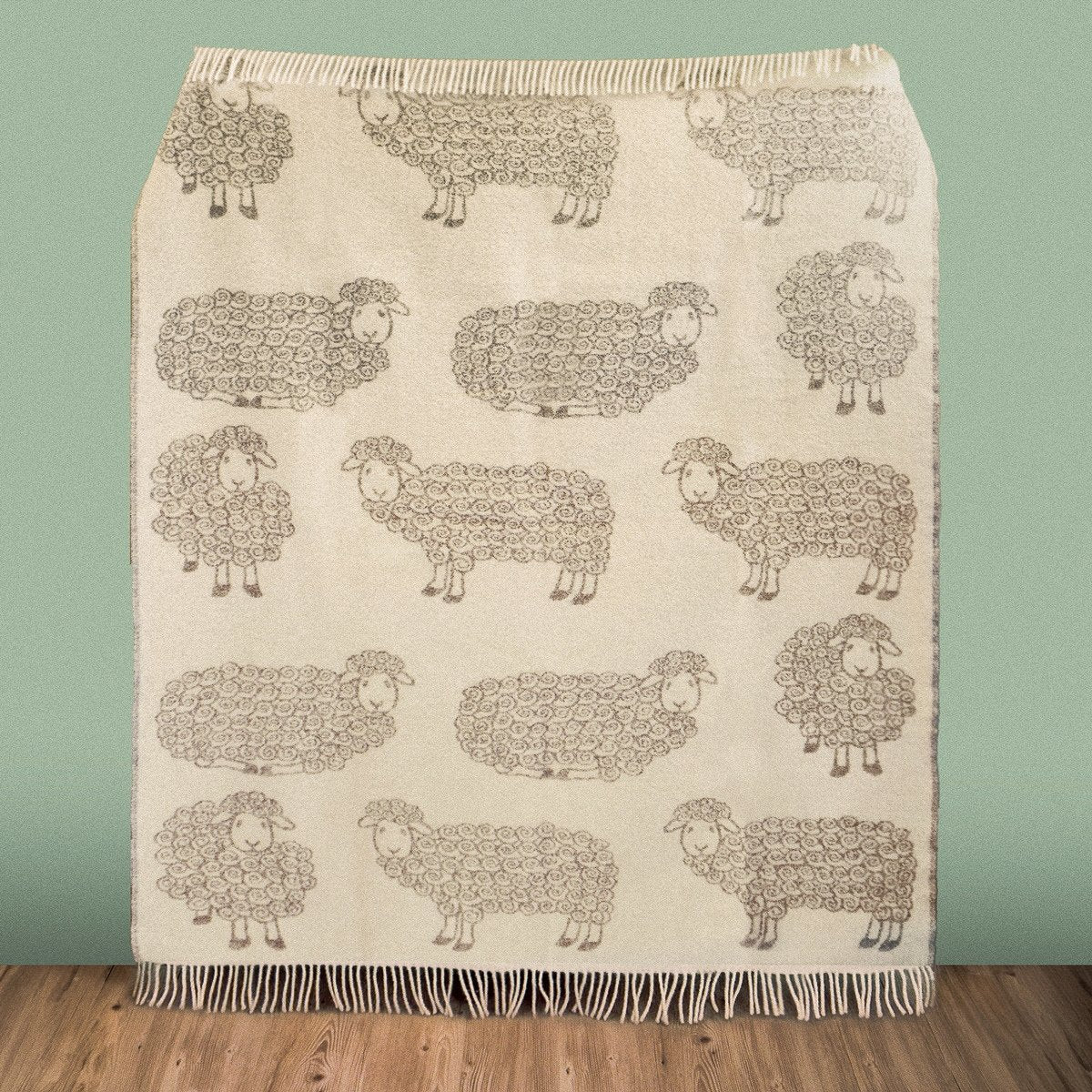 Wild and Wool Lamb Wool Throw - Stone - Image 5