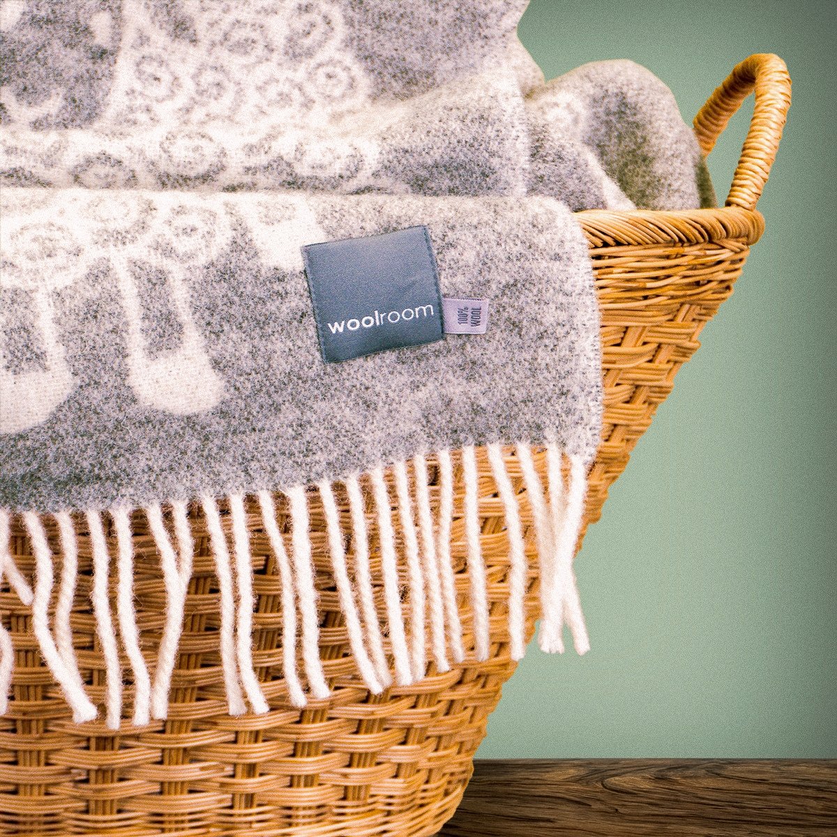 Wild and Wool Lamb Wool Throw - Stone - Image 6