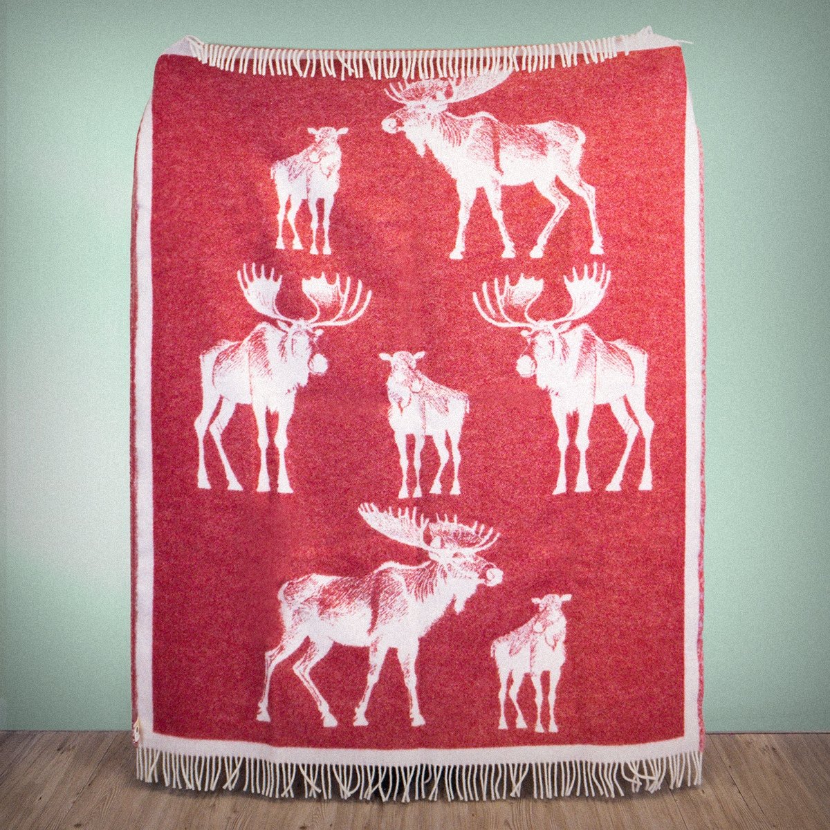 Wild and Wool Moose Wool Throw - Berry - Image 2