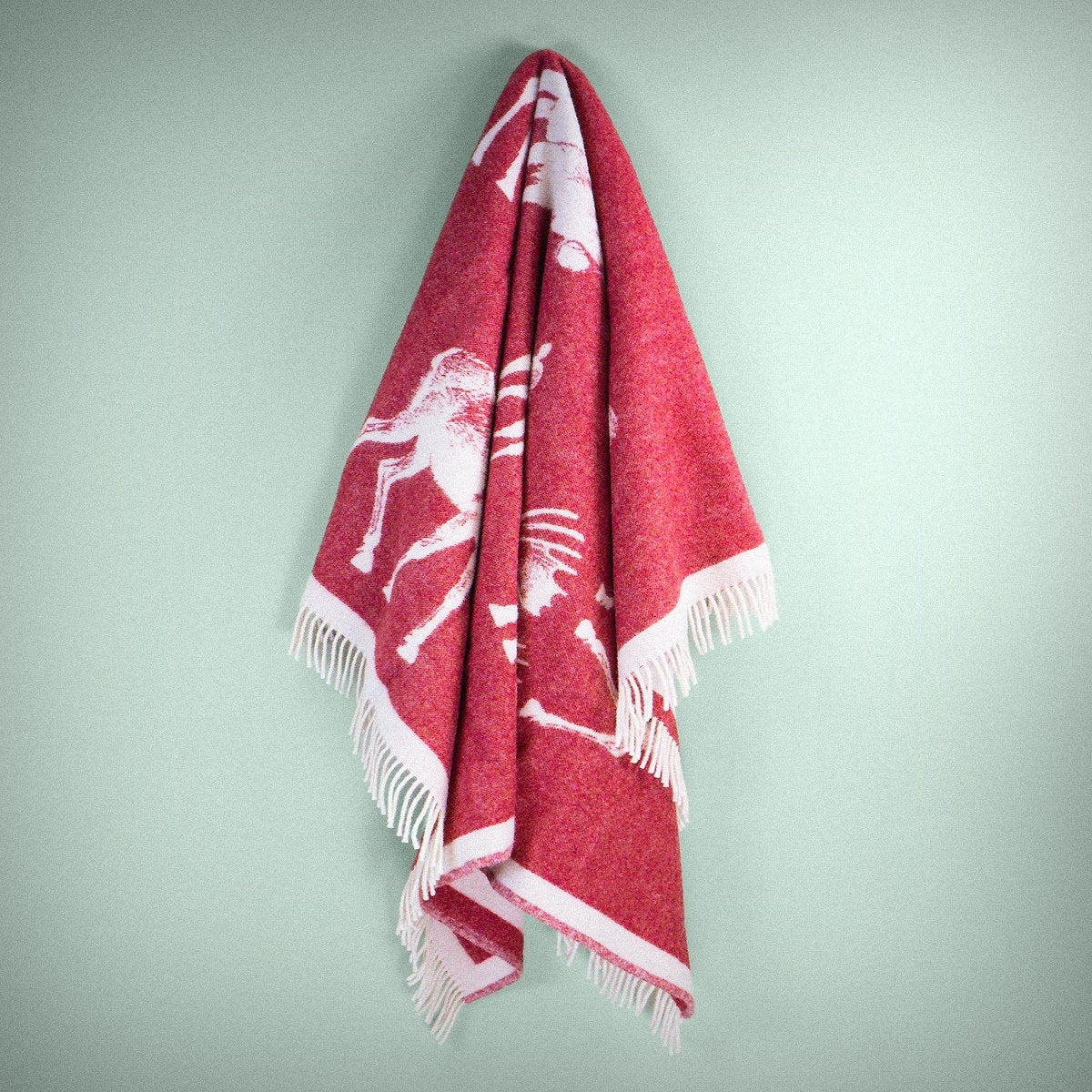 Wild and Wool Moose Wool Throw - Berry - Image 3