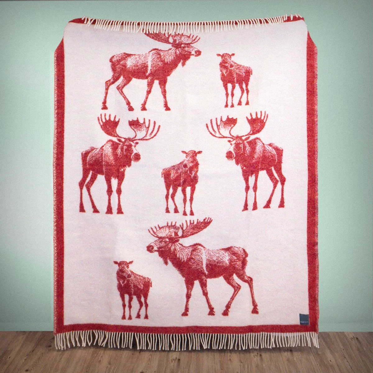 Wild and Wool Moose Wool Throw - Berry - Image 5
