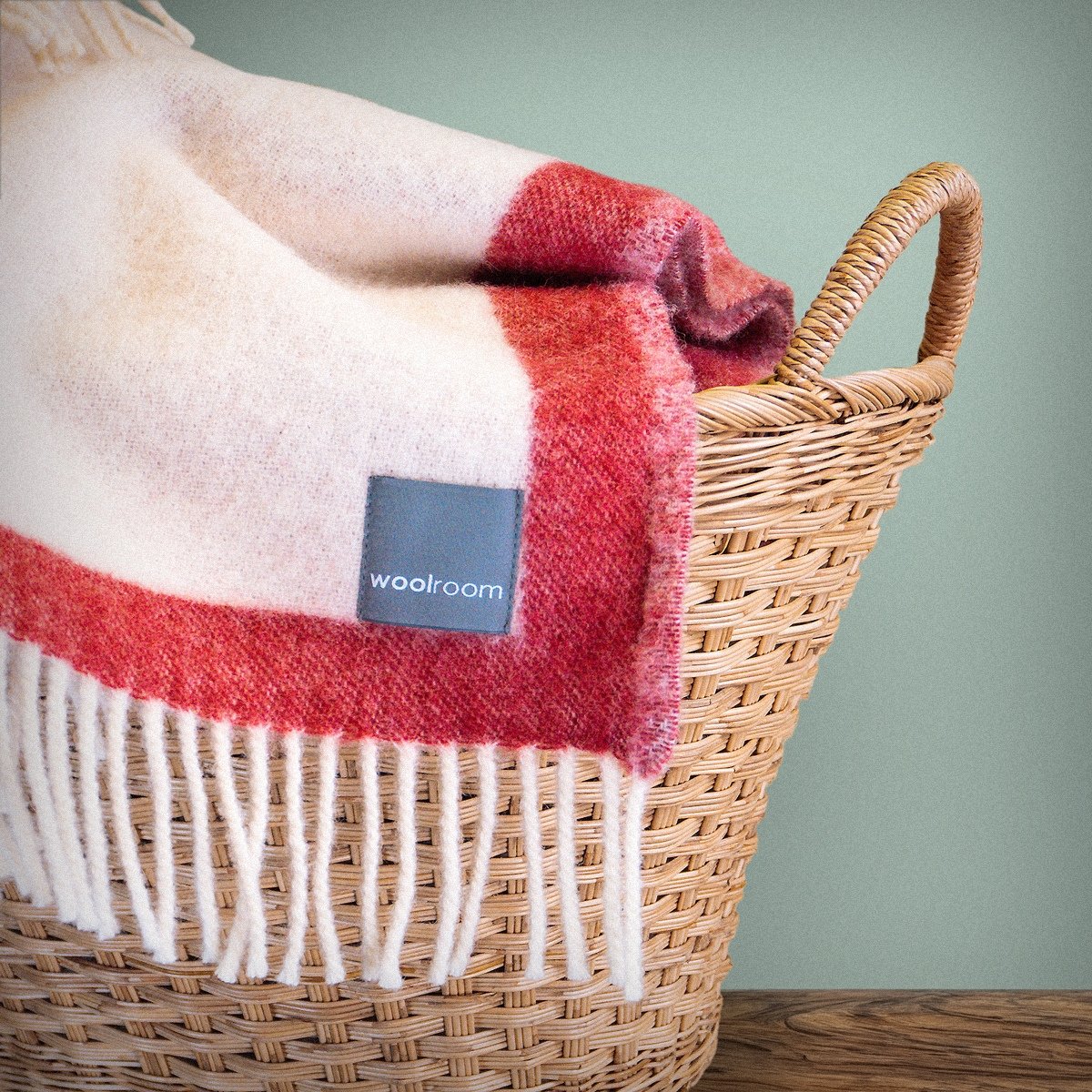 Wild and Wool Moose Wool Throw - Berry - Image 6